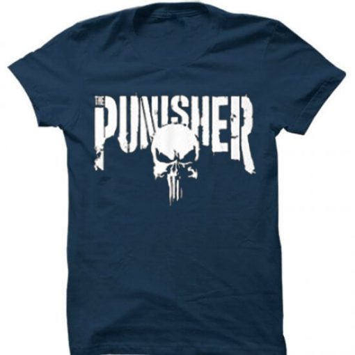 The Punisher Blue Navy T shirts