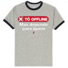 Tô Offline Grey Black Ringer T shirts