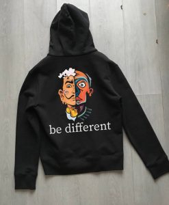 Be Different Black Hoodie Back