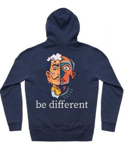 Be Different Blue Navy Back Hoodie