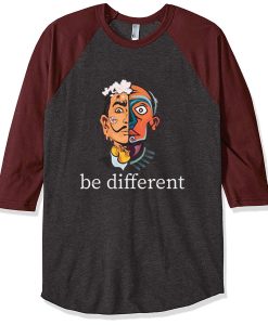 Be Different Grey Brown Raglan T shirts