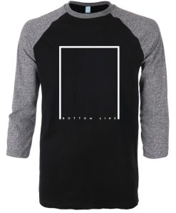Bottom Line Grey Black Raglan T shirt