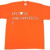 Coffee Refill Code Orange T shirts