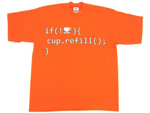 Coffee Refill Code Orange T shirts
