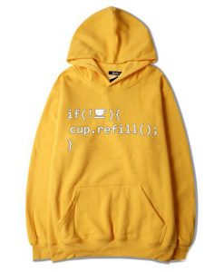 Coffee Refill Code Yellow Hoodie