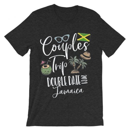 Couples Trip Double Date Jamaica Grey Asphalt T-Shirt