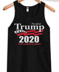 Donald Trump president 2020 Keep American Great Again Black TankTOP