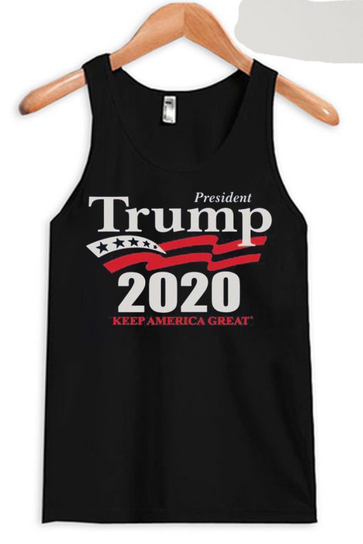 Donald Trump president 2020 Keep American Great Again Black TankTOP