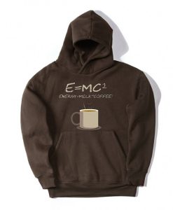 E=mc2 Coffee Energy Milk Brown Hoodie