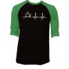 Graphic Coffee Black Green Raglan T shirts
