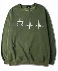 Graphic Coffee Green Army Sweatshirts