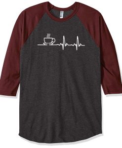 Graphic Coffee Grey Brown Raglan T shirts