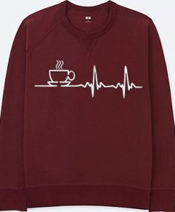 Graphic Coffee Maroon Sweatshirts