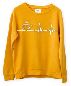 Graphic Coffee Yellow Sweatshirts