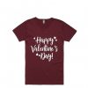 Happy Valentine Days Maroon T shirts