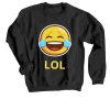 LOL Emticon Black Sweatshirts