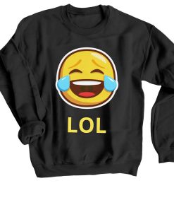 LOL Emticon Black Sweatshirts