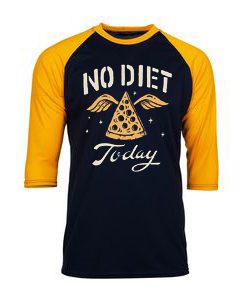 No Diet Today Black Yellow Raglan T shirts