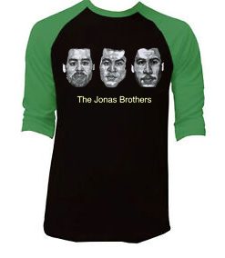 The Jonas Brothers Complete Black Green Raglan T shirts