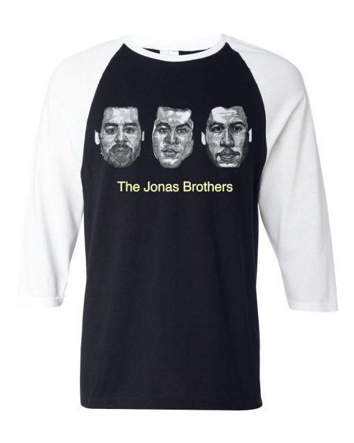 The Jonas Brothers Complete Black White Raglan T shirts