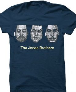 The Jonas Brothers Complete Blue Navy T shirts