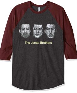 The Jonas Brothers Complete Grey Brown Raglan T shirts