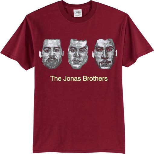 The Jonas Brothers Complete Maroon T shirts