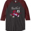 Toronto Raptors Vince Carter 15 Grey Brown Raglan T shirts