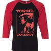 Townes Van Zandt Black Red Raglan T shirts
