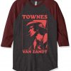 Townes Van Zandt Grey Brown Raglan T shirts