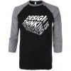 Design is Thinkning Made Visual Grey Black Raglan T shirts