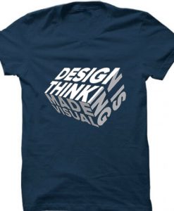 Design is Thinkning Made Visual Blue Navy T shirts