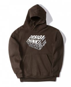 Design is Thinkning Made Visual Brown Hoodie