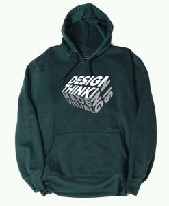 Design is Thinkning Made Visual Green Hoodie