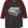 Design is Thinkning Made Visual Grey Brown Raglan T shirts