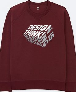 Design is Thinkning Made Visual Maroon Sweatshirts
