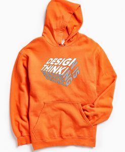 Design is Thinkning Made Visual Orange Hoodie