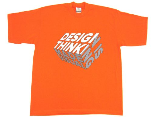 Design is Thinkning Made Visual Orange T shirts