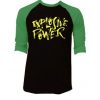 Explosive Power Black Green Raglan T shirts