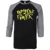 Explosive Power Black Grey Raglan T shirts