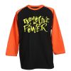 Explosive Power Black Orange Raglan T shirts