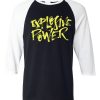 Explosive Power Black White Raglan T shirts