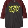 Explosive Power Grey Brown Raglan T shirts