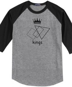 The Kings Grey Black Raglan T shirts
