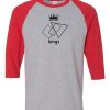The Kings Grey Red Raglan T shirts
