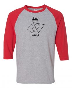 The Kings Grey Red Raglan T shirts
