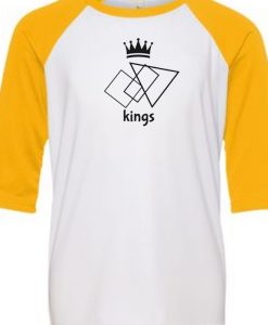 The Kings White Yellow Raglan T shirts