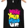 Wake Your Mind Up Black Tank Top