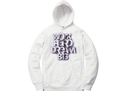 Work Hard Dream Big White Hoodie