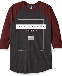Future Generation Grey Brown Raglan T shirts